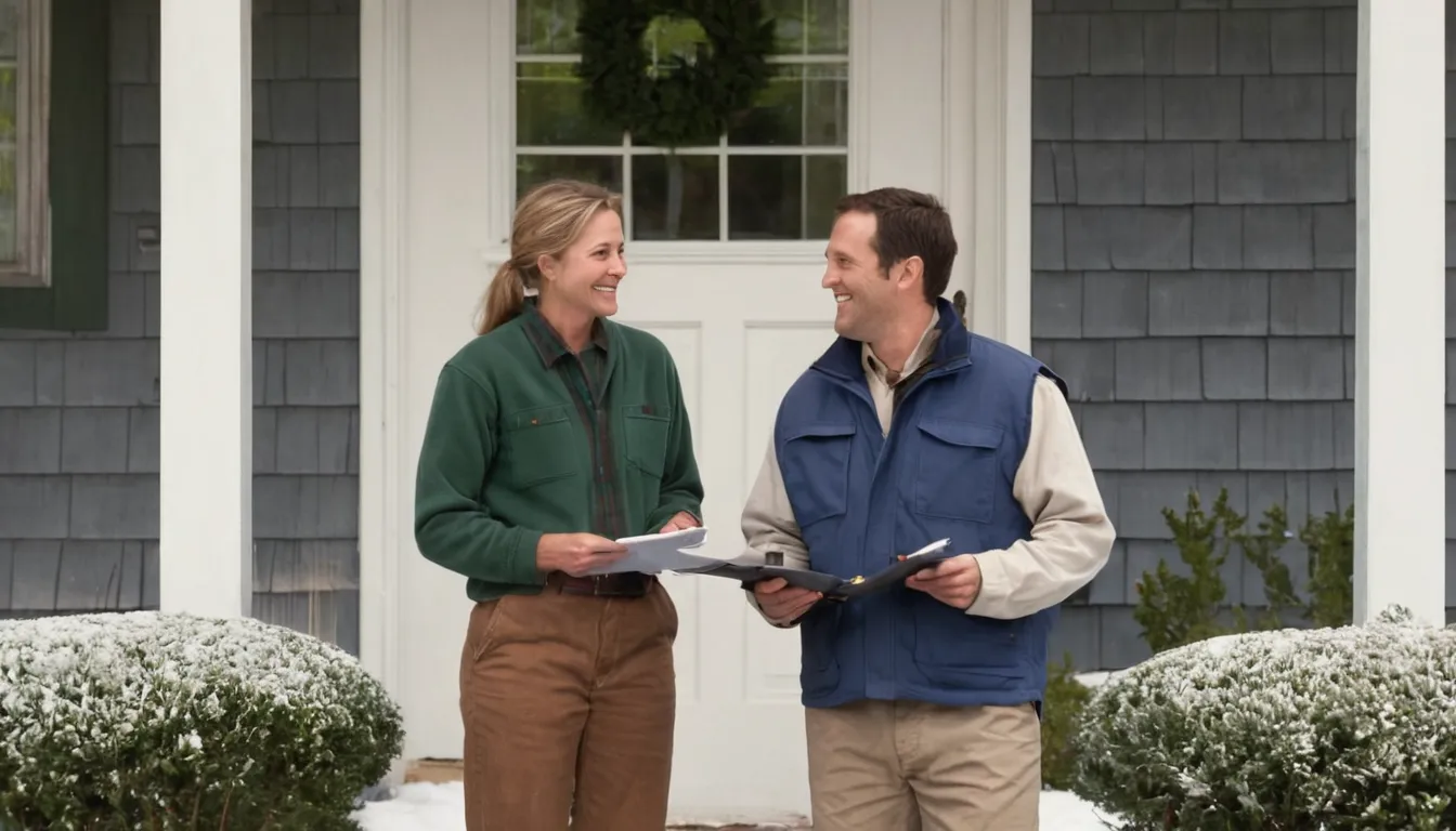 Homeowner in Princeton talking with a friendly pest control provider at the front door